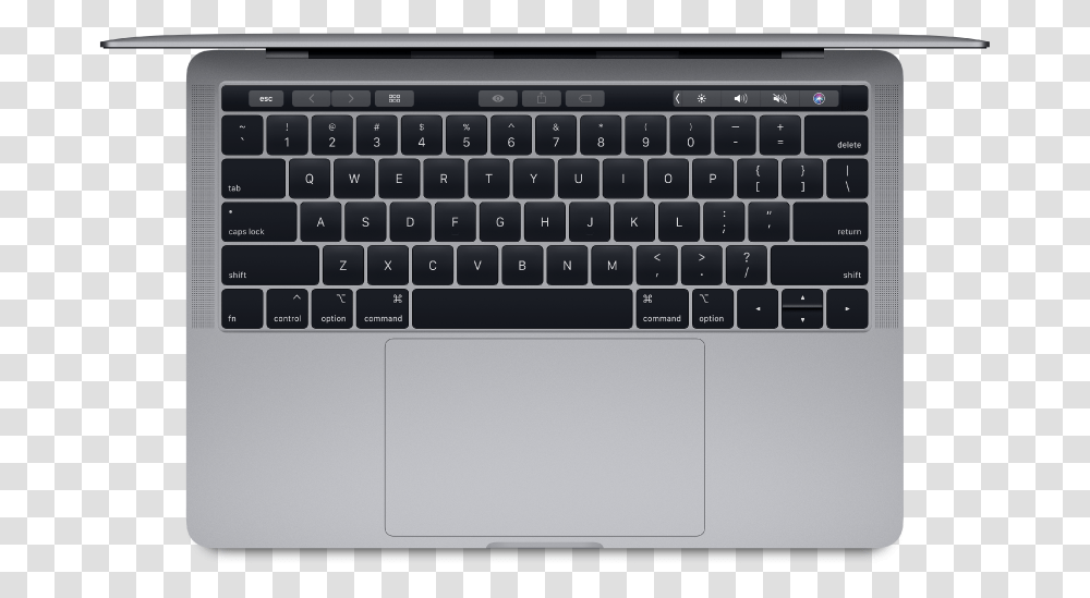 Top View Of 13 Inch Macbook Pro Macbook Air 2016 Keyboard, Computer Keyboard, Computer Hardware, Electronics, Laptop Transparent Png