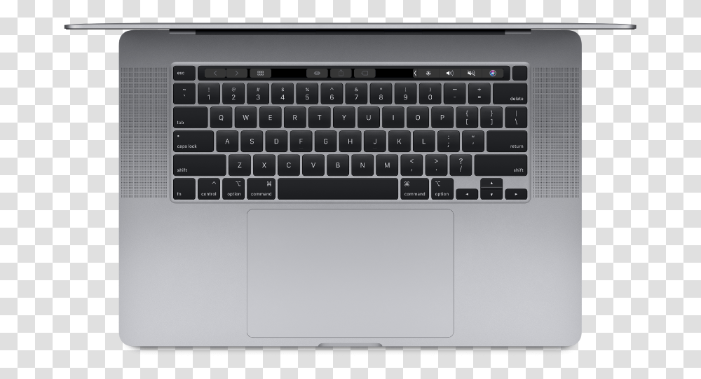 Top View Of 16 Inch Macbook Pro Macbook Pro 16 Space Gray, Computer Keyboard, Computer Hardware, Electronics, Laptop Transparent Png