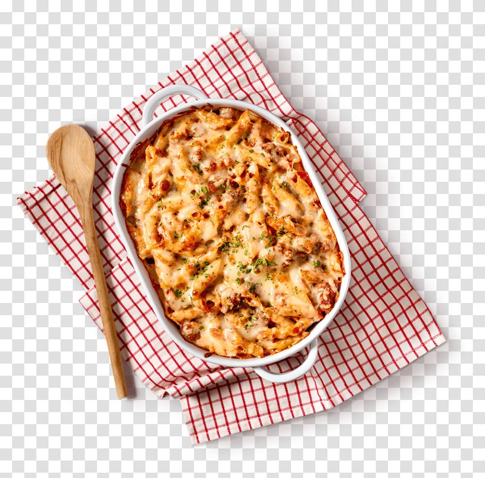 Top View Of Baked Mostaccioli, Pizza, Food, Pasta, Lasagna Transparent Png