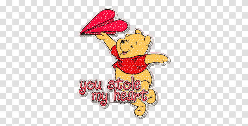 Top Winnie The Pooh Stickers For Android & Ios Gfycat You Have Stolen My Heart Gif, Clothing, Apparel, Hat, Text Transparent Png