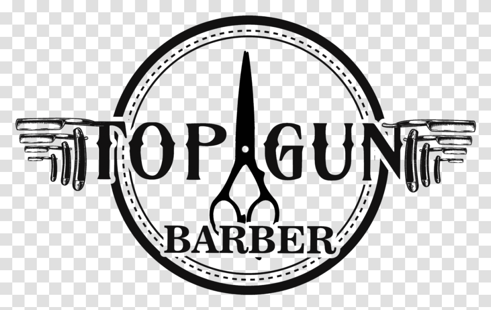 Topgun Barber Circle, Logo, Trademark, Coin Transparent Png