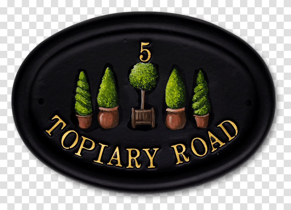 Topiary House Sign Bullet, Plant, Birthday Cake, Dessert, Food Transparent Png