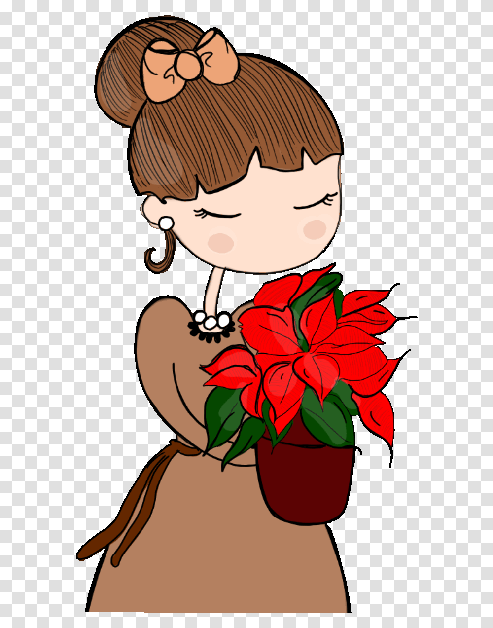 Topic For Cartoon Hearts And Flowers Red Falling Bun, Person, Human, Accessories, Accessory Transparent Png