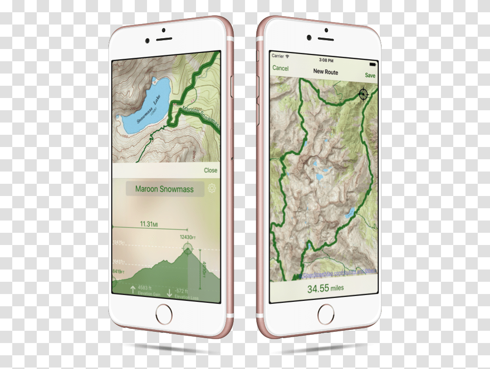 Topo Maps App, Mobile Phone, Electronics, Cell Phone, GPS Transparent Png