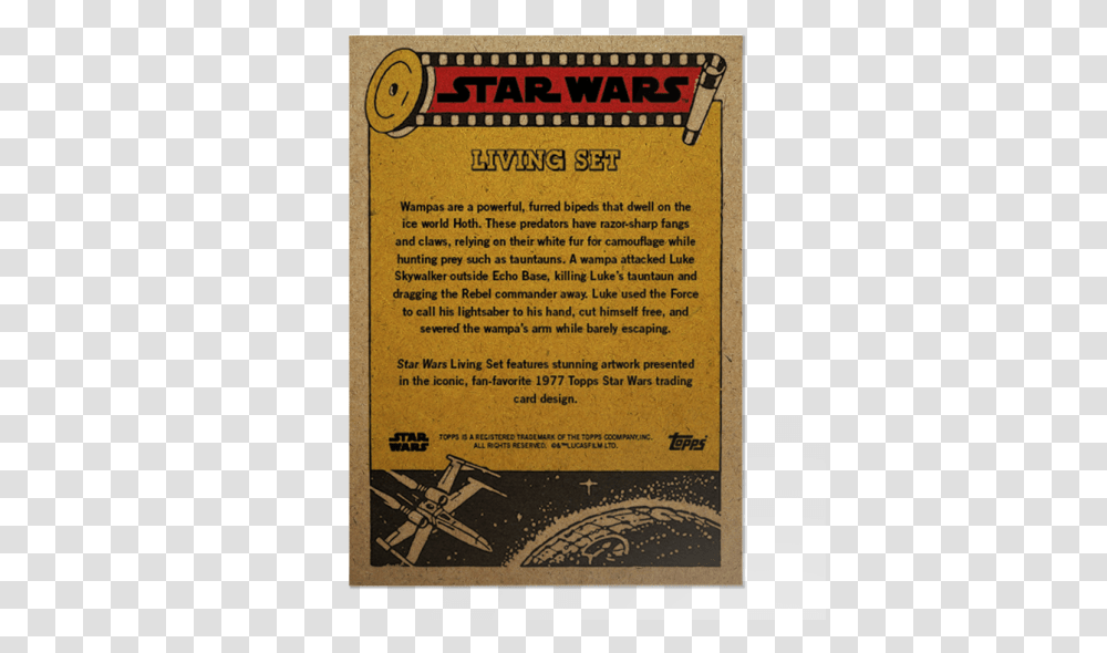 Topps Sw Living Set Card Topps Vintage Star Wars Cards, Advertisement, Poster, Flyer, Paper Transparent Png