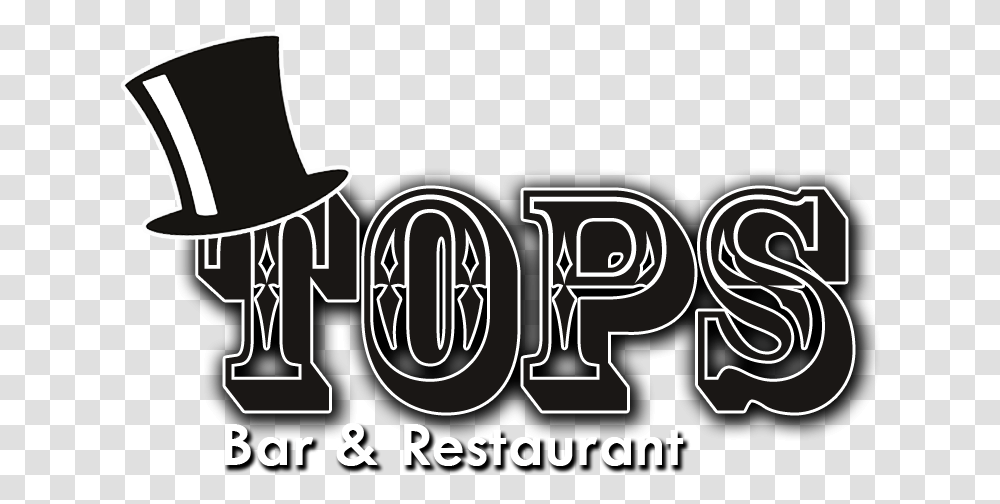 Tops Bar & Restaurant Logo, Text, Alphabet, Label, Symbol Transparent Png