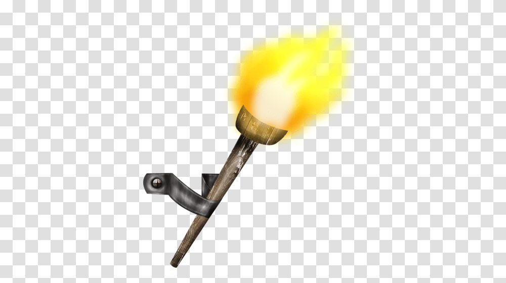 Torch, Hammer, Tool, Light, Fire Transparent Png