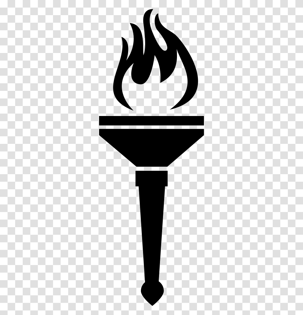 Torch With Light Of Flames Torch Flame Clipart, Silhouette, Lighting, Dynamite, Weapon Transparent Png