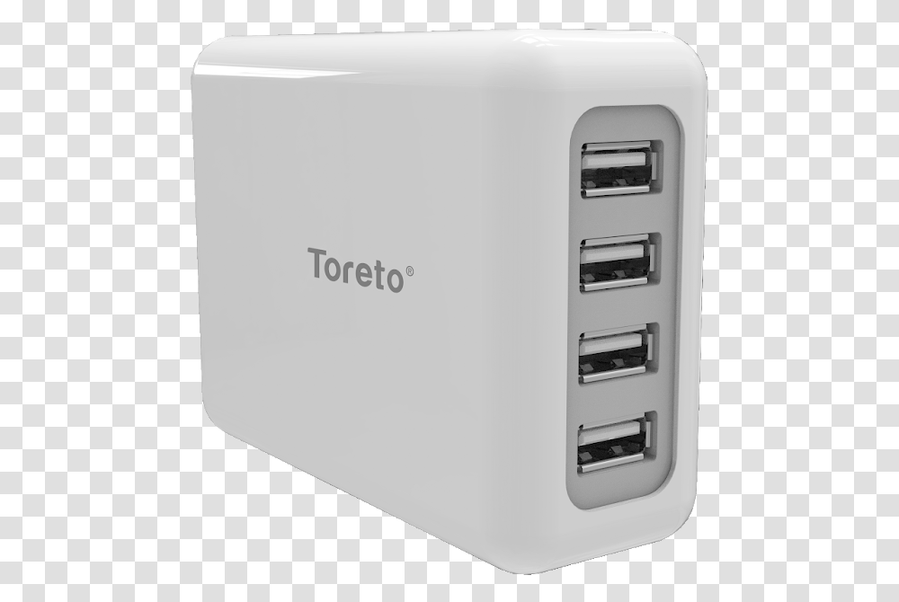 Toreto Unicharge 4 Usb Port Universal Travel Charger Electronics, Hub, Hardware, Router Transparent Png