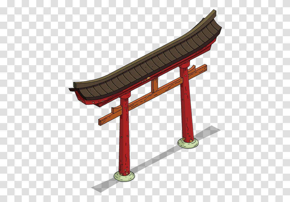 Torii Simpsons Tapped Out Japan, Gate, Architecture, Building, Pillar Transparent Png