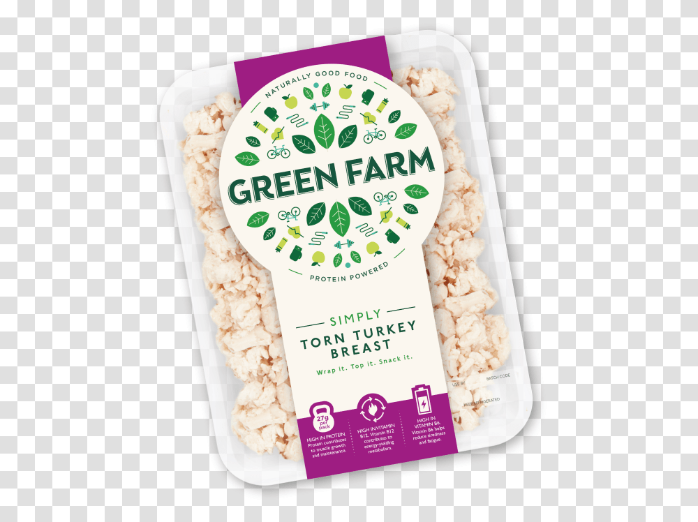 Torn Turkey Breast - Greene Farm Fine Foods Green Farm Torn Chicken Breast, Popcorn, Plant, Snack, Flyer Transparent Png
