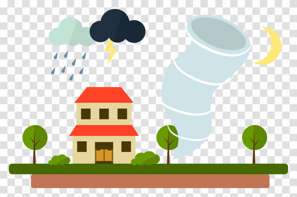 Tornado Rain Storm, Neighborhood, Urban Transparent Png