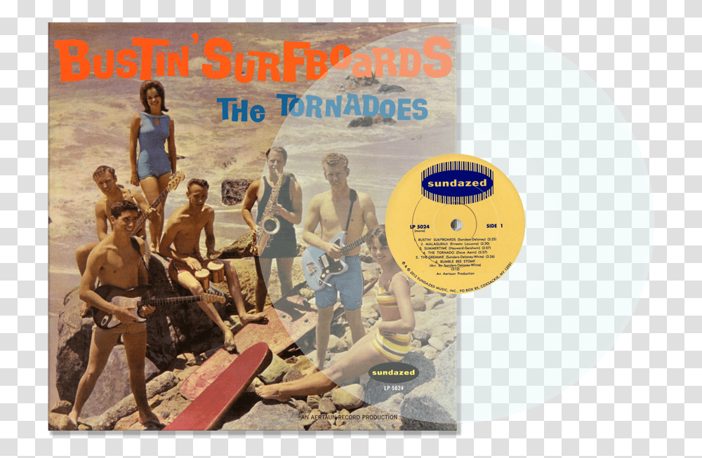 Tornadoes Bustin Surfboard Cover, Person, Guitar, Disk Transparent Png