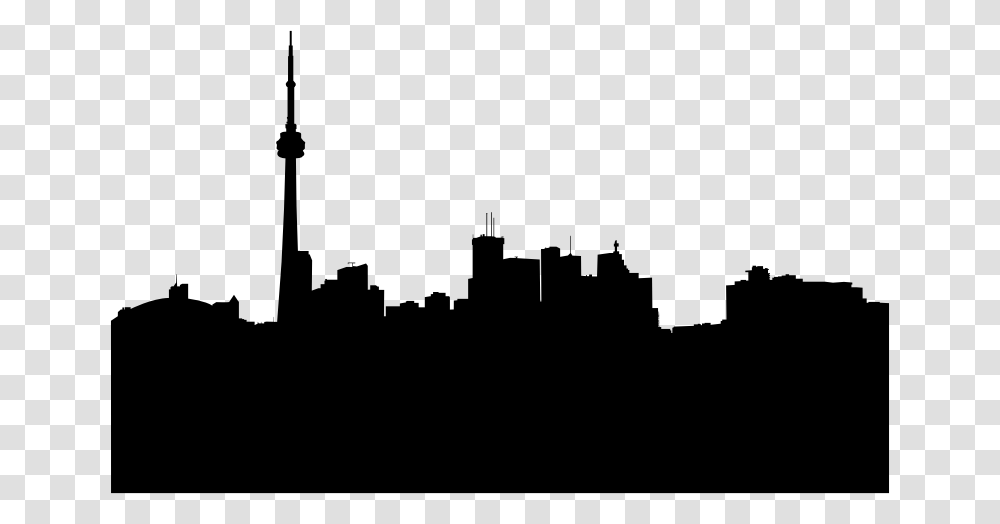 Toronto Canada Cityscape Skyline Silhouette Toronto Skyline Silhouette, Gray Transparent Png
