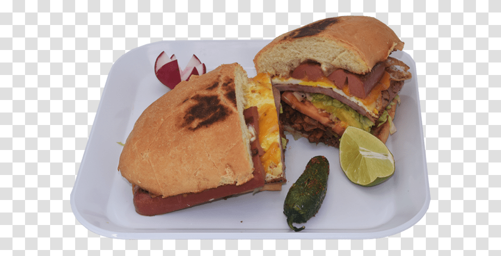 Torta Cubana 10 Fast Food, Sandwich, Burger, Plant, Bun Transparent Png