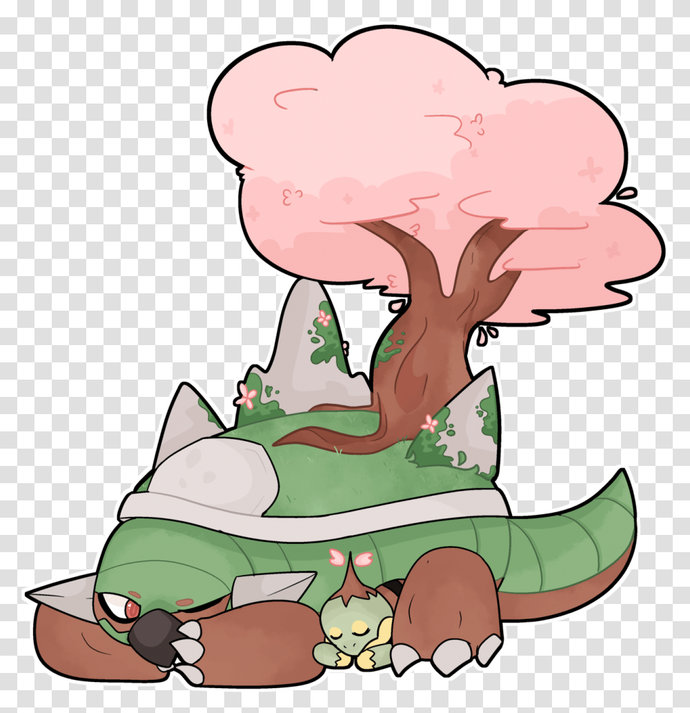 Torterra With Cherry Blossom Tree, Apparel, Footwear, Shoe Transparent Png
