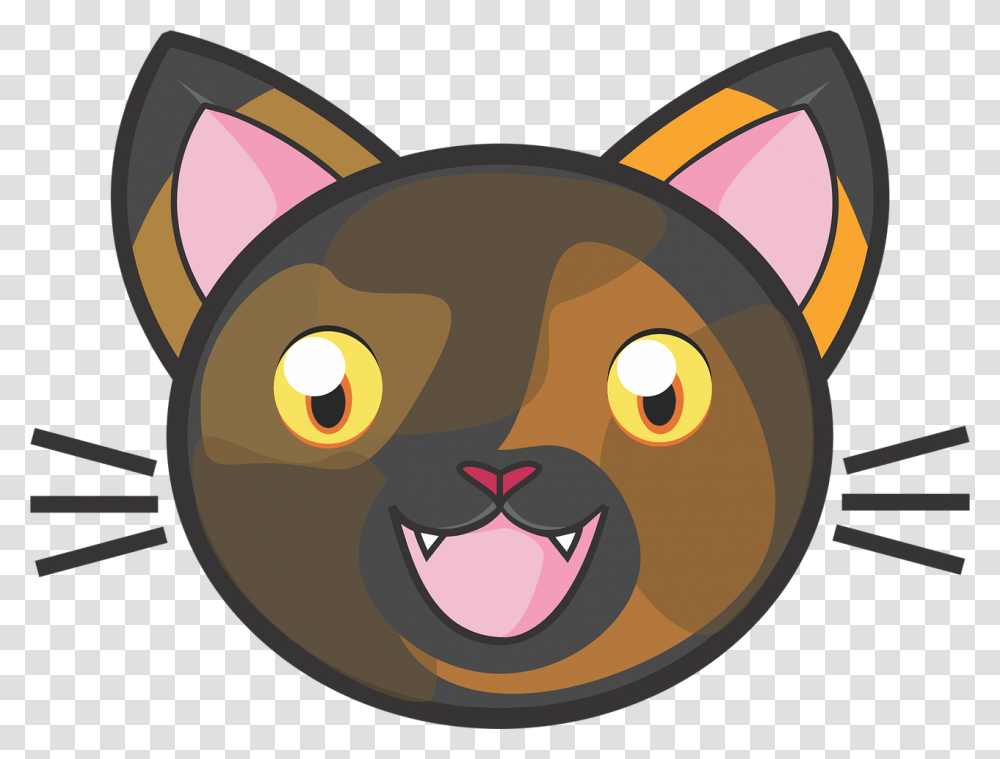 Tortie Cat Calico Kitty Cute Adorable Fun Kids Cute Cartoon Cat Face, Mouth, Lip Transparent Png