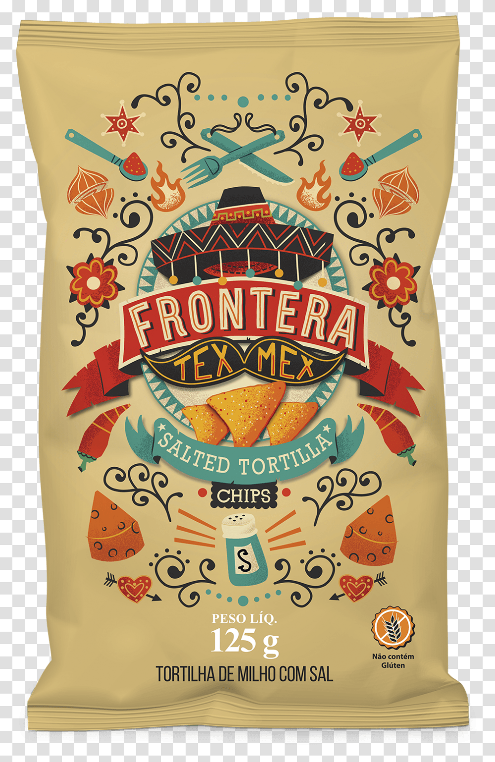 Tortillas Chips Salt 125g Tortilla Chips Frontera, Label, Poster, Advertisement Transparent Png