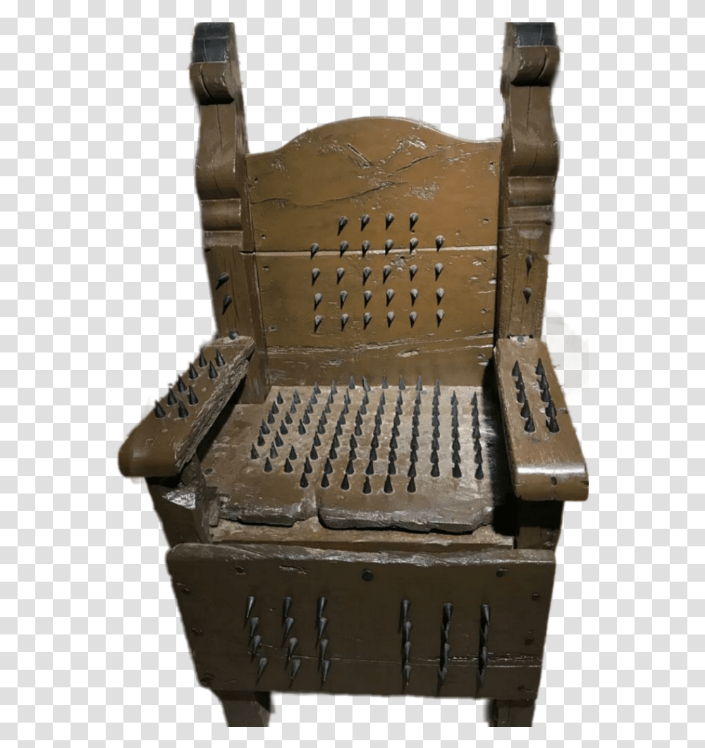 Torturedevice Chair Spikes Midevil Torture Torture Chair Torture, Furniture, Throne Transparent Png