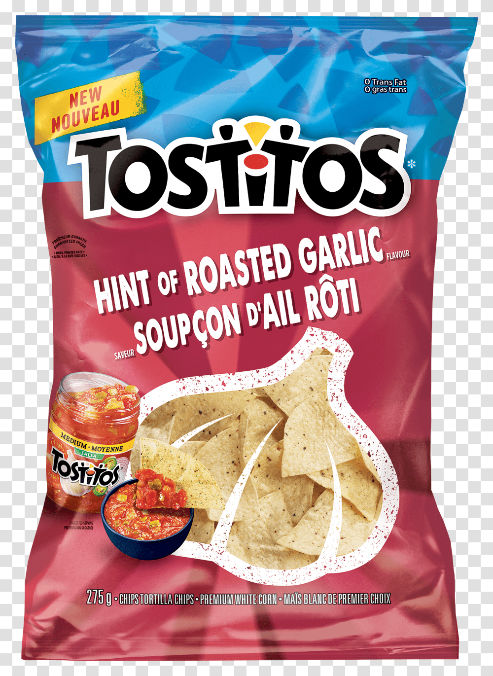 Tostitos Hint Of Roasted Garlic Tortilla Chips Transparent Png
