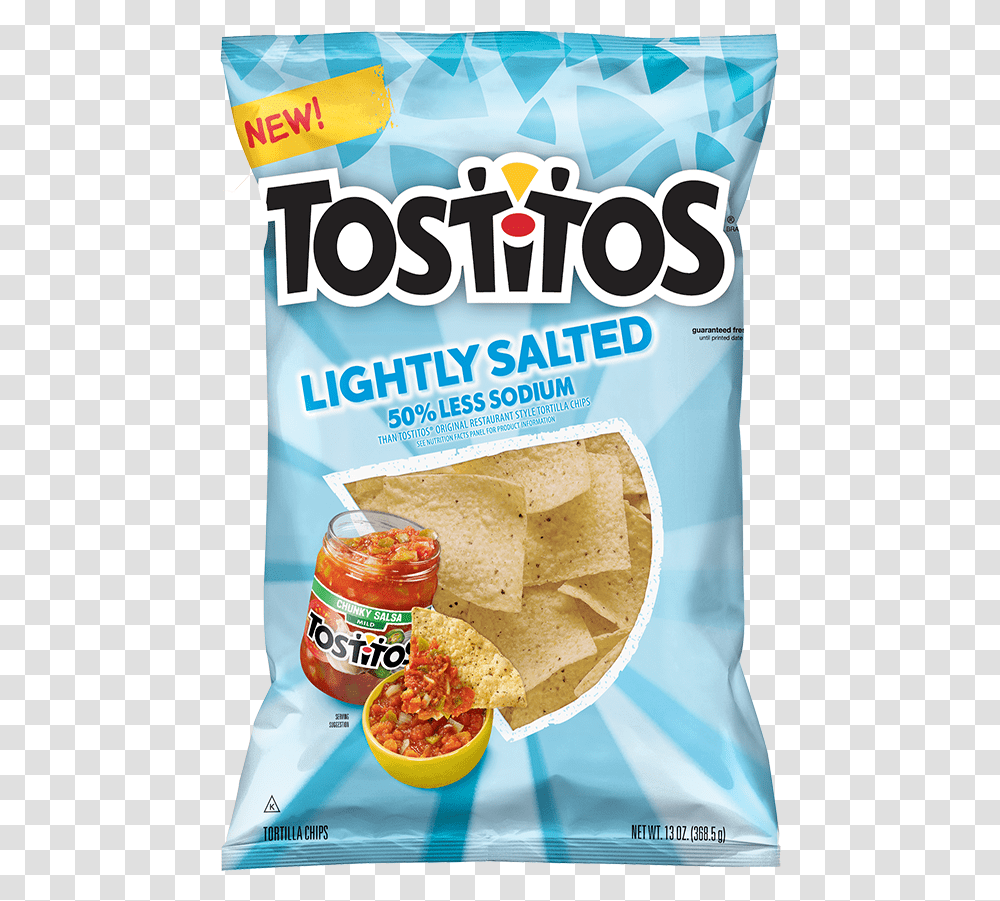 Tostitos Lightly Salted Tostitos Lightly Salted Chips, Bread, Food, Dip, Snack Transparent Png