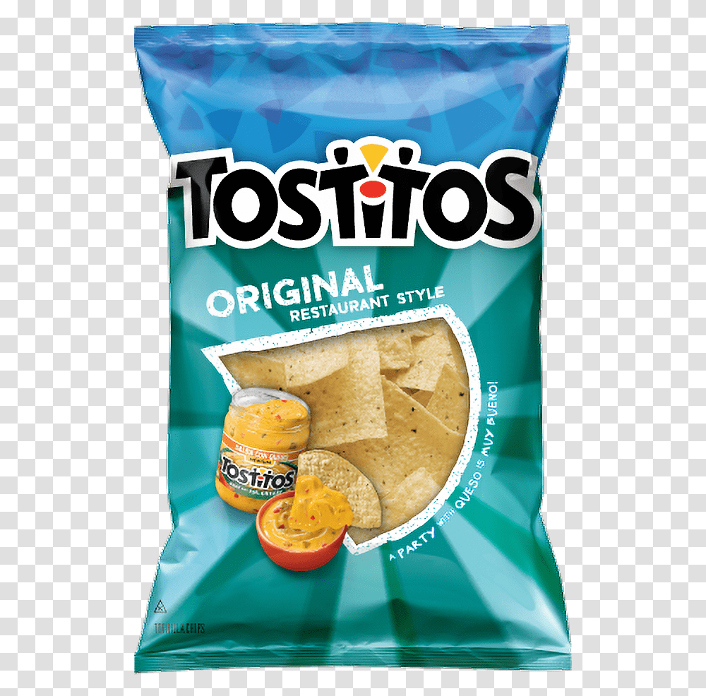 Tostitos Original Restaurant Style Tortilla Chips, Bread, Food, Snack, Cracker Transparent Png