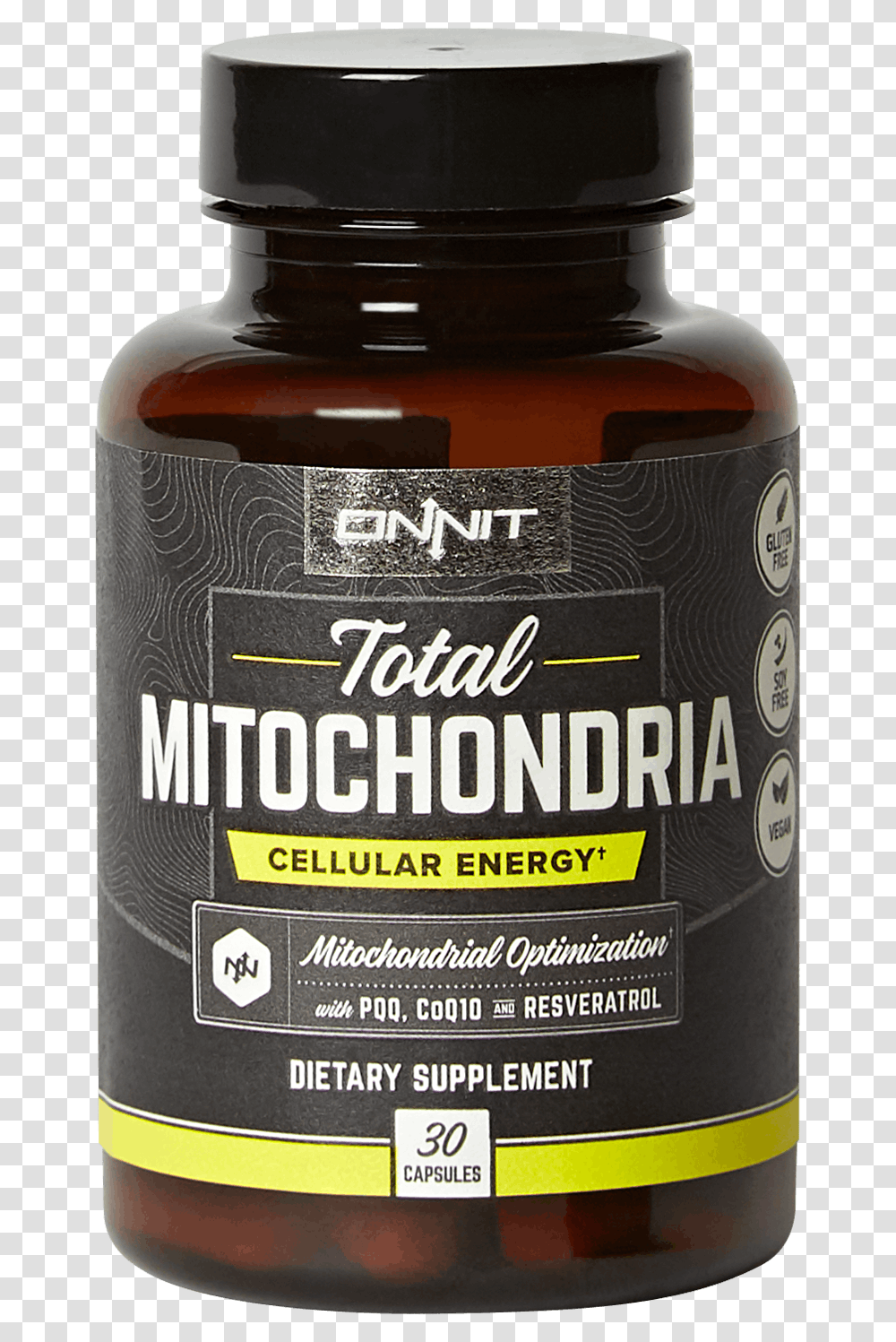 Total Mitochondria Onnit Total Mitochondria, Bottle, Cosmetics, Aftershave, Beer Transparent Png