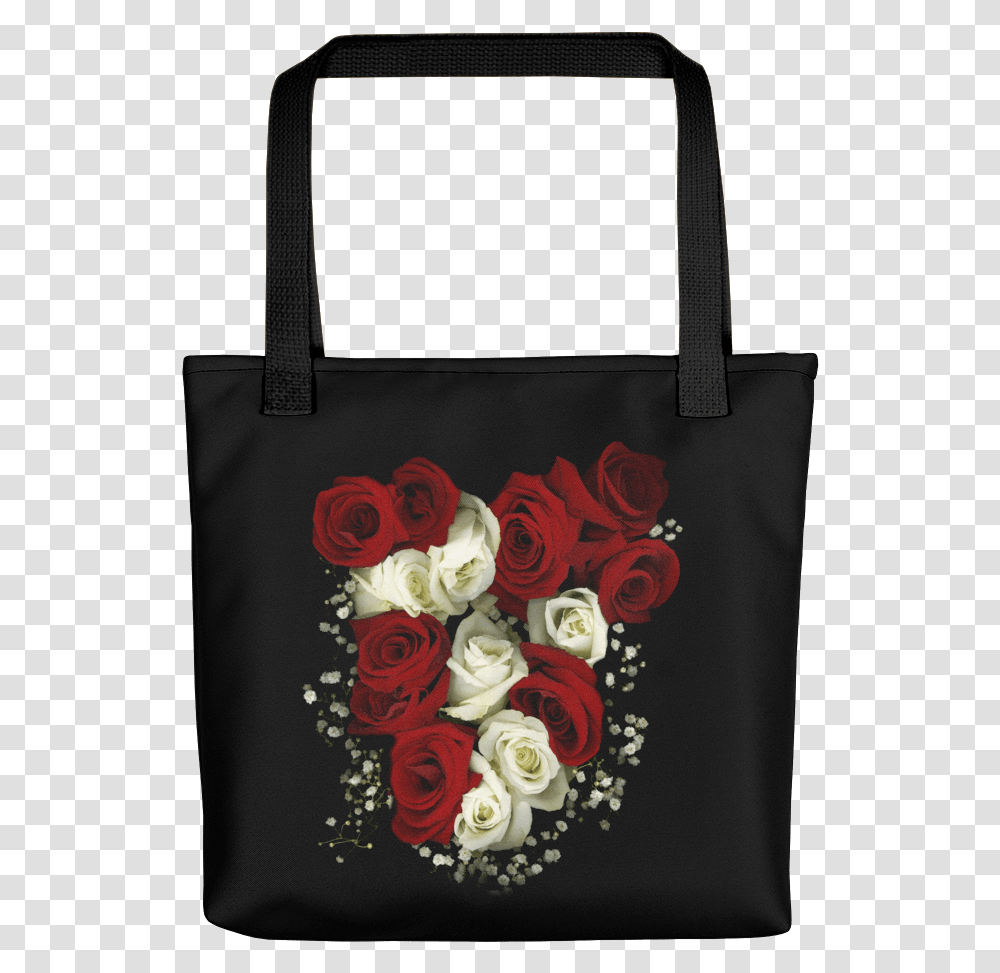 Tote Bag Black, Rose, Flower, Plant, Blossom Transparent Png