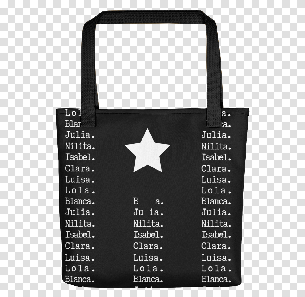 Tote Bag Black, Star Symbol, Menu Transparent Png