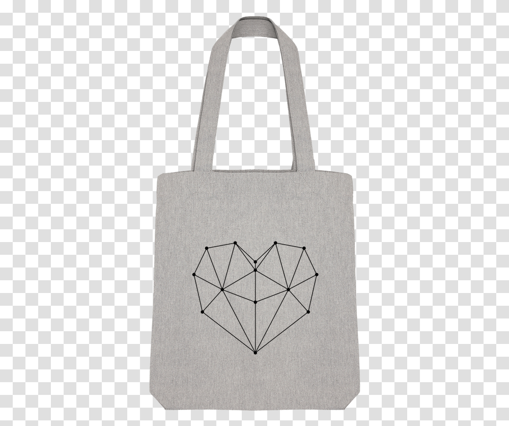 Tote Bag Stanley Stella Geometric Heart By Wait Design Desain Tote Bag Geometris, Handbag, Accessories, Accessory, Purse Transparent Png