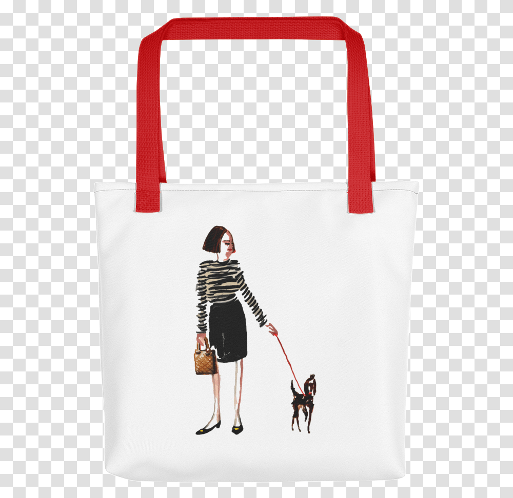 Tote Stripe Tshirt Woman 150dpi Mockup Back Red Tote Bag, Person, Human, Accessories, Accessory Transparent Png