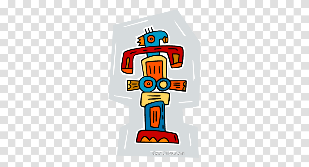 Totem Pole Royalty Free Vector Clip Art Illustration, Robot, Machine, Pump, Gas Station Transparent Png