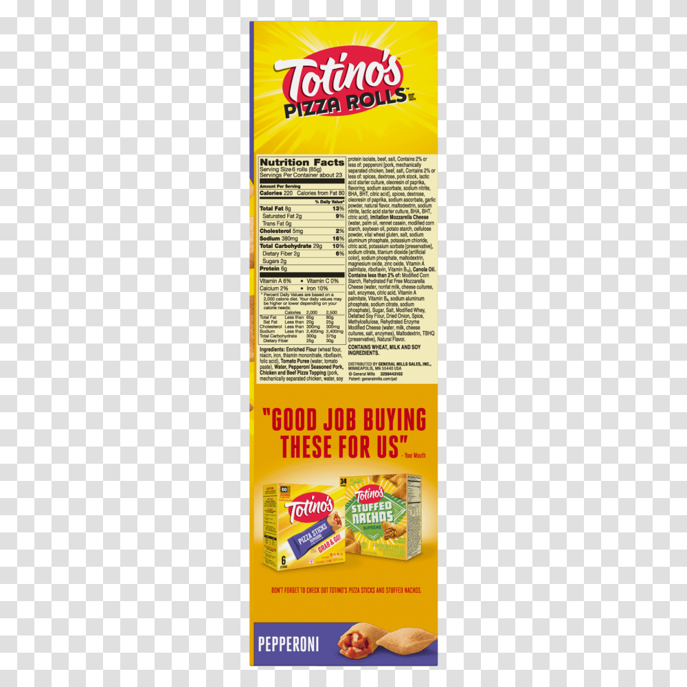Totinos Pepperoni Pizza Rolls Oz Box Rolls, Food, Flyer, Poster, Paper Transparent Png
