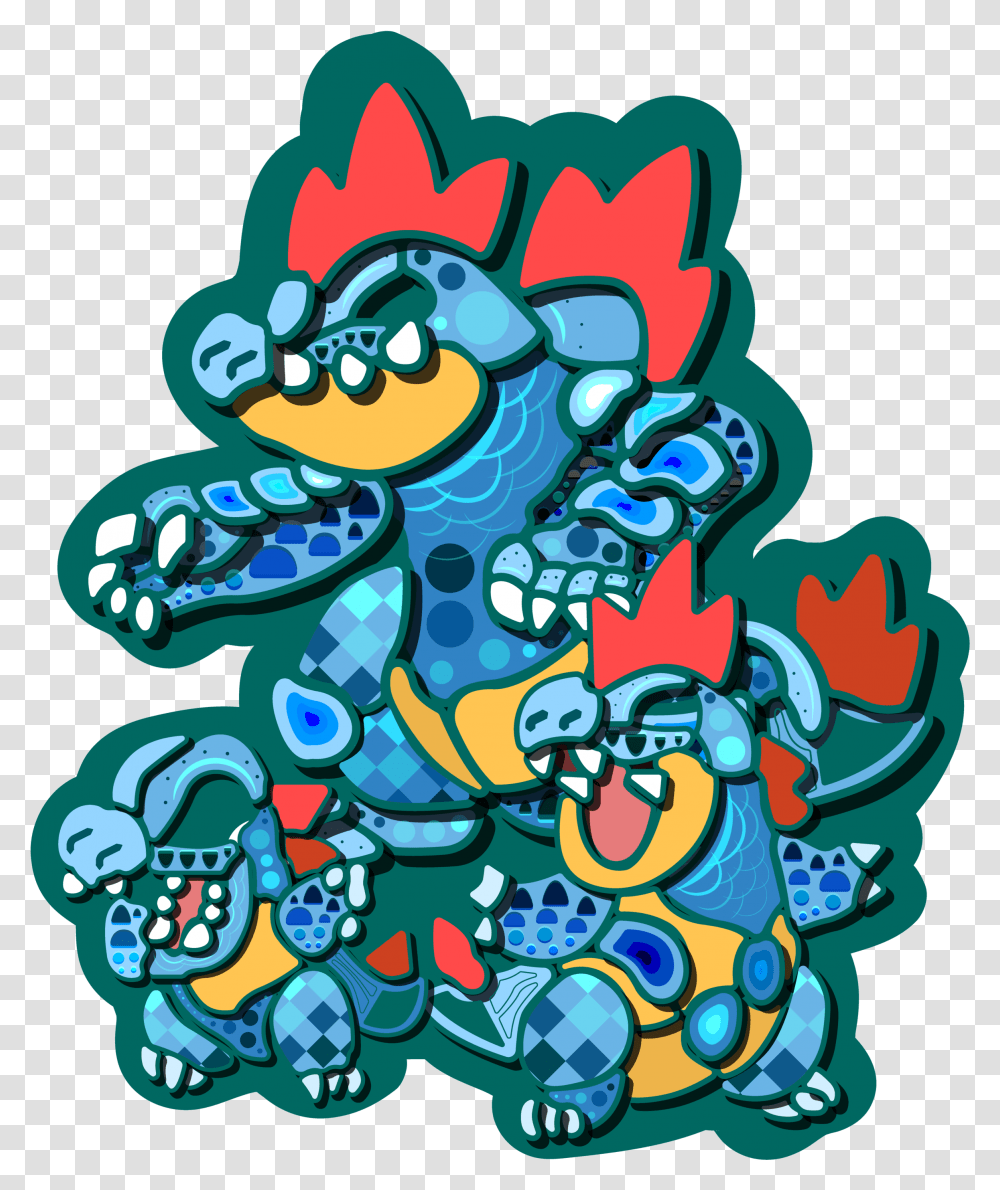 Totodile Family Sticker Izel Studios Cartoon, Label, Text, Graphics, Doodle Transparent Png