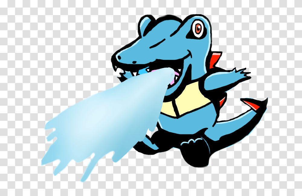 Totodile Used Water Gun By Morshute Clipart Download Cartoon, Animal, Mammal, Outdoors Transparent Png