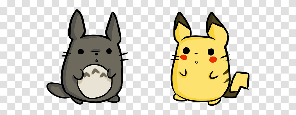 Totoro And Pikachu, Mammal, Animal, Cat, Plant Transparent Png