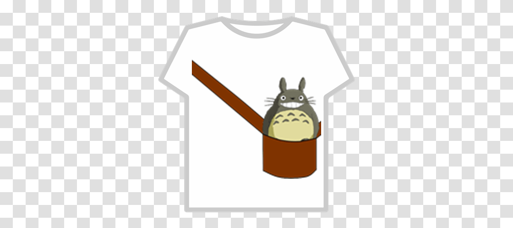 Totoro In A Bag My Neighbor Roblox T Shirt Para Roblox, Clothing, Label, Text, Axe Transparent Png