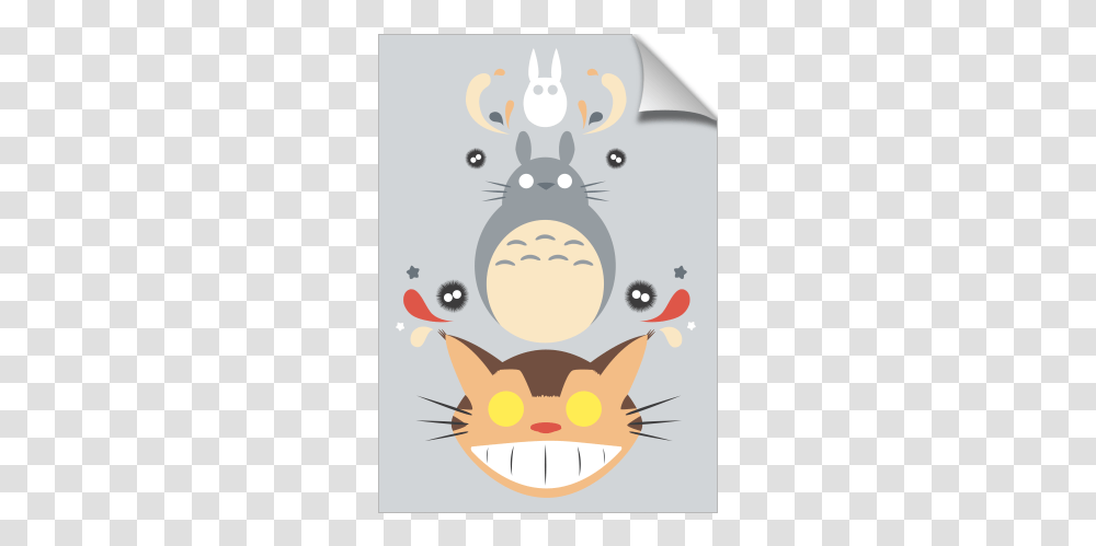 Totoro Party My Neighbor Totoro, Face, Cushion, Floral Design Transparent Png