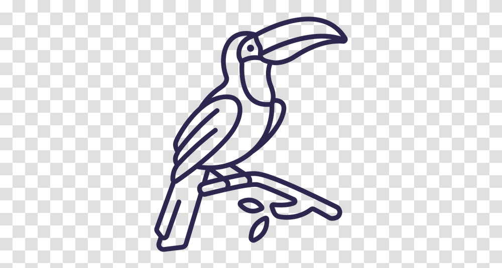 Toucan Bird Stroke Long, Text, Label, Handwriting, Calligraphy Transparent Png