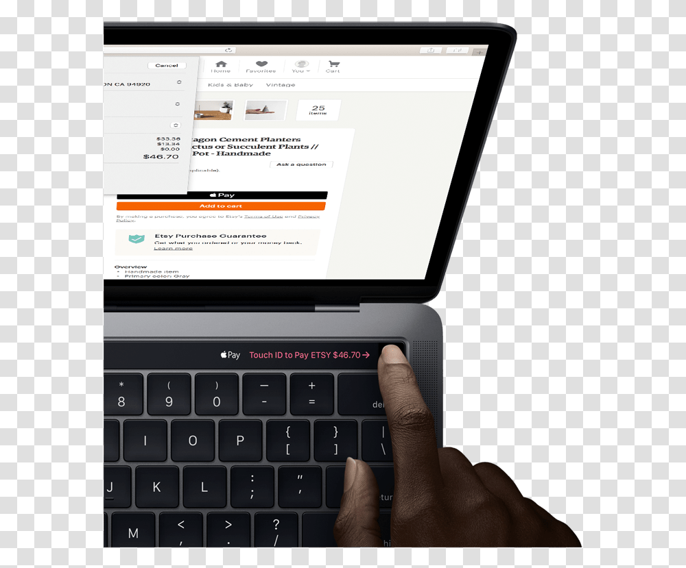 Touch Id Macbook Pro Touch Bar Spotify, Computer Keyboard, Computer Hardware, Electronics, Person Transparent Png