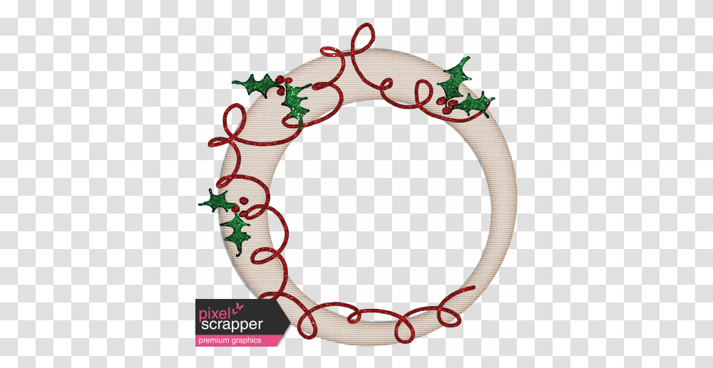 Touch Of Sparkle Christmas Frame Holly Graphic By Brooke Christmas Circle Frames, Wreath, Life Buoy Transparent Png