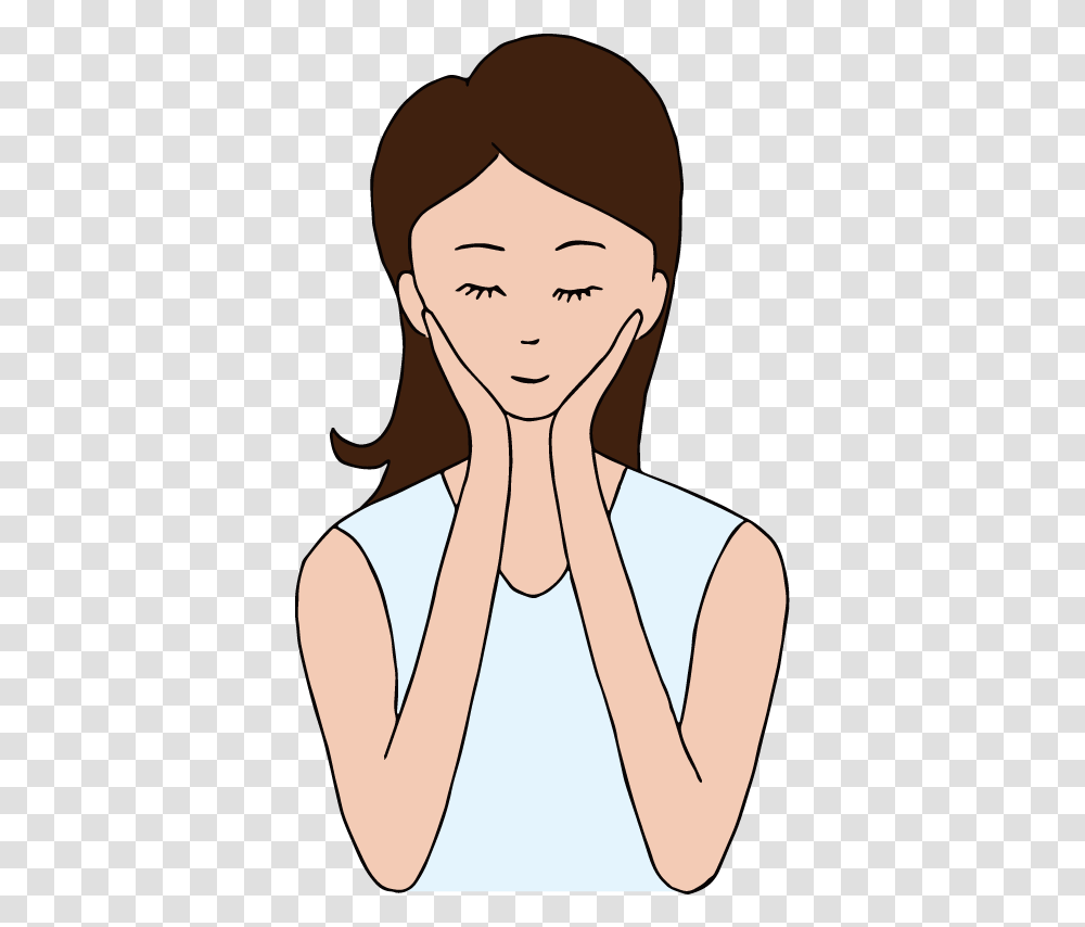 Touching Nose Hands Touching Face Cartoon, Neck, Head, Throat, Person Transparent Png
