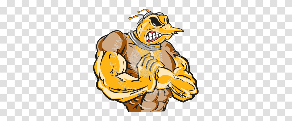 Tough Hornet With Fist In Hand, Animal Transparent Png
