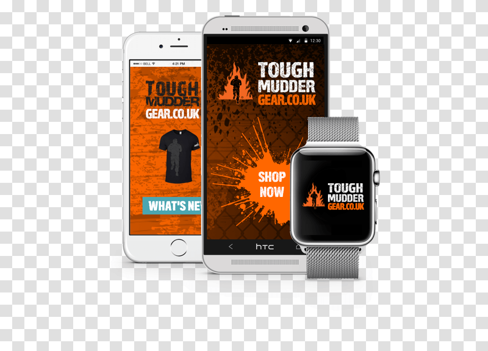 Tough Mudder Ecommerce For Mobile And Desktop Smartphone, Mobile Phone, Electronics, Cell Phone, Digital Watch Transparent Png