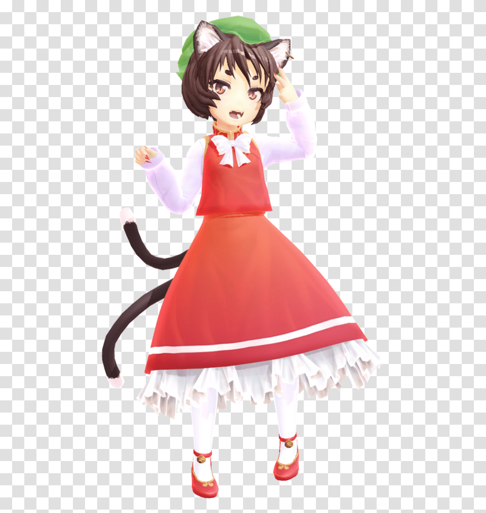 Touhou Chen Mmd, Doll, Toy, Person, Human Transparent Png
