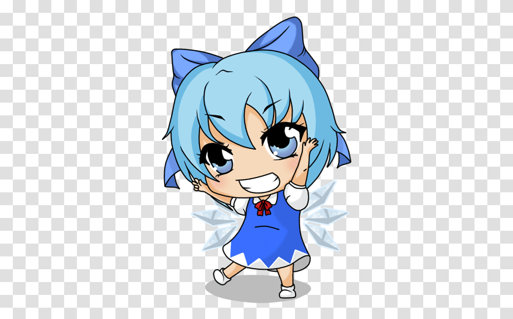 Touhou Cirno Chibi, Manga, Comics, Book, Person Transparent Png