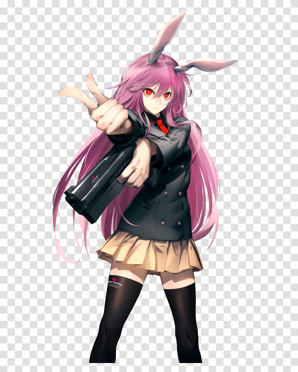 Touhou Reisen Udongein Inaba With Gun, Manga, Comics, Book, Costume Transparent Png