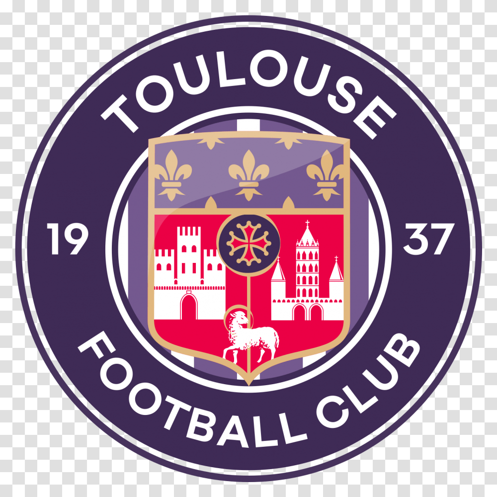 Toulouse Football Club Logo And Vector Logo Download Circle, Label, Text, Symbol, Security Transparent Png