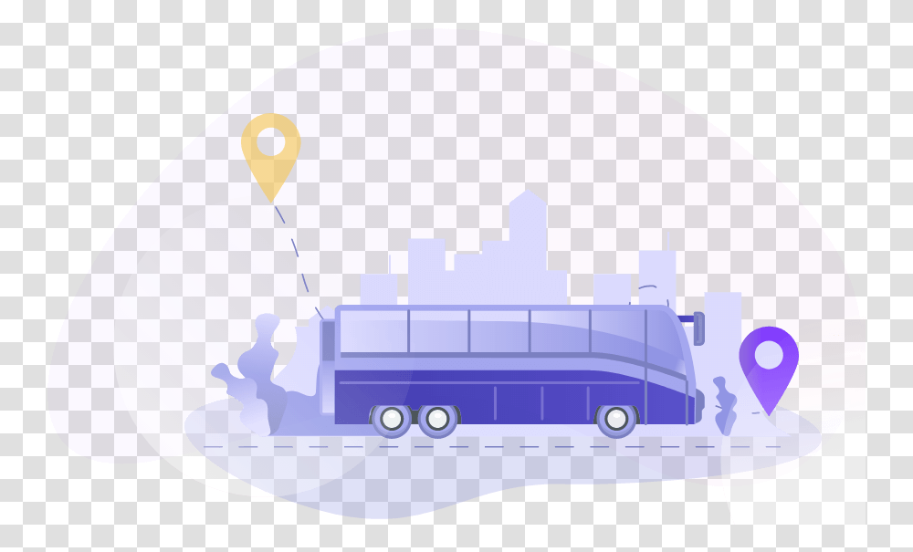 Tour Bus Service, Purple, Transportation, Vehicle, Plant Transparent Png