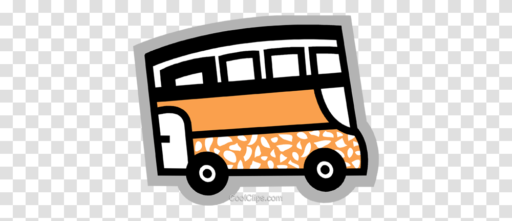 Tour Buses Royalty Free Vector Clip Art Illustration, Vehicle, Transportation, Van, School Bus Transparent Png
